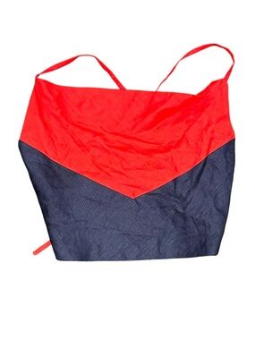 NWT HEMLINE | Spaghetti Crop Piper Top Navy Red L